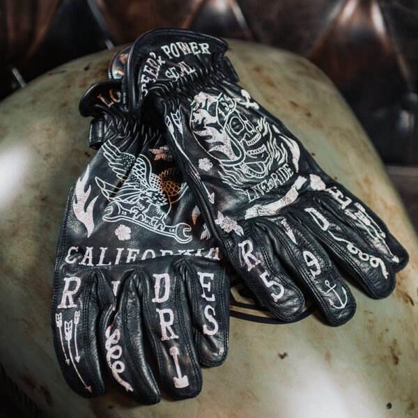 motorbike_leather_gloves_rude_riders_tattoo_black